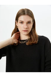 irok pulover za vrat Pleten z zadrgo