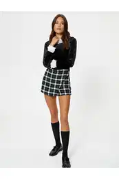Velvet Blouse Long Sleeve Ruffle Detail