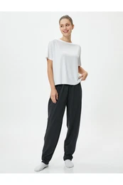 Jogger Pajama Bottoms with Elastic Waist