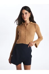 majica ovratnik navaden dolg rokav enska pletenina Cardigan