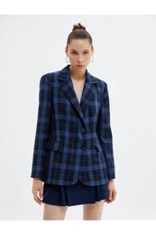 Blazer Jacket Buttoned Flap Pocket