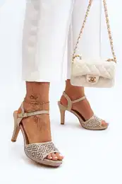 Embellished High Heel Sandals