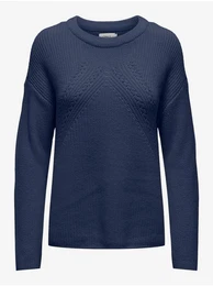 Navy blue women's basic sweater Bella - Women
