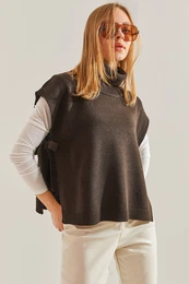 Women's Turtleneck Belt Tie Knitwear Sweater