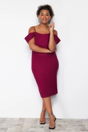 Curve Purple Finike Woven Plus Size Dress