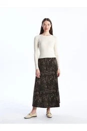Comfortable Pattern Patterned Women's Skirt with Elastic Waist
