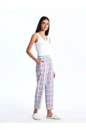 Patterned Women's Pajama Bottoms with Elastic Waist