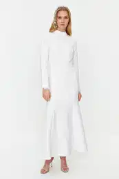 White Wedding/Special Day Woven Bride Evening Dress