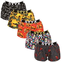 5PACK dmsk trenky art sportovn guma vcebarevn