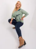 Zelena Bluze s Stoječim Ovratnikom za dame image