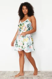 Curve Multi Color Strap Woven Nightgown