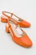 LuviShoes 66. Orange Skin Women's Heeled Sandals