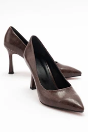 FOREST Women's Brown Print Heeled Shoes