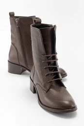 1190 Brown Leather Women's Boots