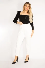 Dmsk dny ans ve velikosti plus, vysok pas, lycra, 5 kapes