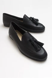 F04 Black Skin Leather Shoes