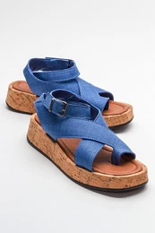 SARY Blue Women's Jeans Sandals