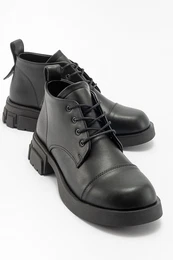 LAGOM Black Leather Women's Boots