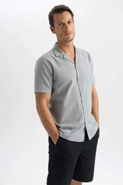 Modern Fit Apache Neck Short Sleeve Shirt
