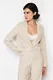Trendyol Ecru Premium Quality Ederli Crop Woven Blazer Jacket