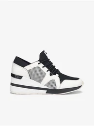 Black and White Women's Wedge Sneakers Liv - Women's