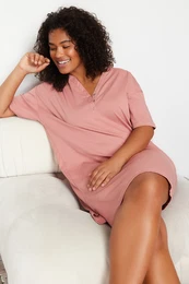 Curve Pale Pink Knitted Nightgown