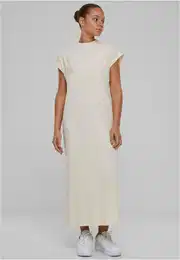 Women's Long Extended Shoulder Dress - Cream