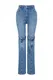 Trendyol Blue Stitch Detail High Waist Wide Leg Jeans