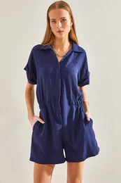 Women's Basic Elastic Waist Jumpsuit