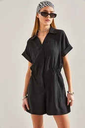 Women's Basic Elastic Waist Jumpsuit