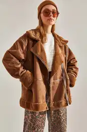 Women's Piping Suede Long Coat