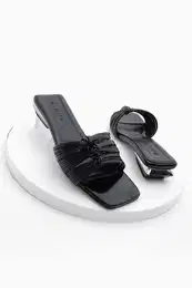 Women's Heeled Slippers Tinda Black