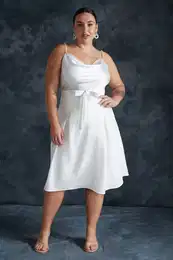 Curve White High Bow Woven Bridal/Nikah/Wedding Stylish Skirt