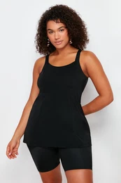 Curve Black U Neck Tankini
