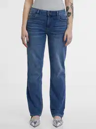 Dark Blue Women's Straight Jeans - Women's