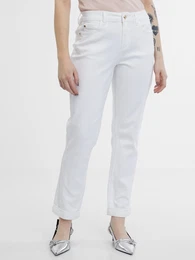 White Women's Boyfriend Jeans - Womens