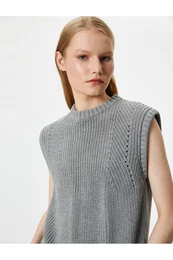 Knit Jumper Crew Neck Sleeveless