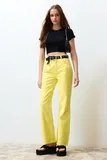 Žute High Waist Traperice image