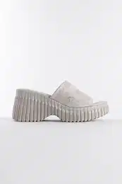Denim Single Strap Wedge Heel Women's Slippers