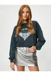 Oversize Sweatshirt Crew Neck Vintage Look