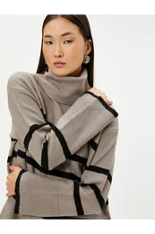 Oversize Turtleneck Sweater Knitwear Long Sleeve Ribbed