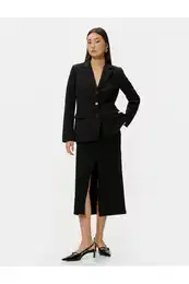 Blazer Jacket Buttoned Covered Pocket Regular Fit