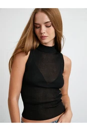 Knitwear Ribbed Undershirt High Neck Slim Fit