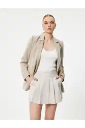 Mini Pleated Skirt Pocket Detail Regular Rise