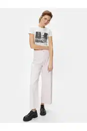 Wide Cropped Jeans High Waist - Sandra Jeans