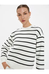 Crew Neck Sweatshirt Long Sleeve Basic Cotton