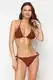 Trendyol Brown Triangle Tie Knitwear Regular Bikini Set