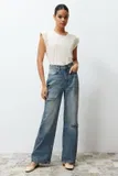 Modernen, Vintage Culotte Kavbojke za dame image