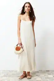 Stone Plain Knitted Dress