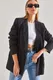 Bianco Lucci Women's Sleeve Detailed Blazer Jacket